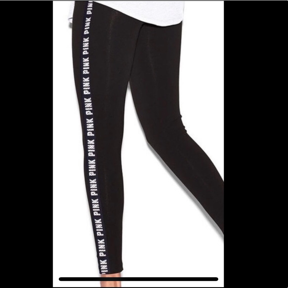 black High Waisted Leggings From Pink